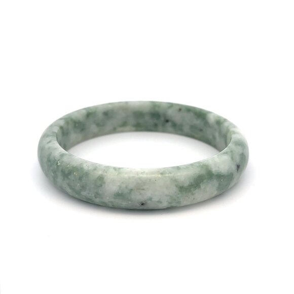 Natural Jade Gemstone Bangle Bracelet Size 7.5 inches - Picture 5 of 6
